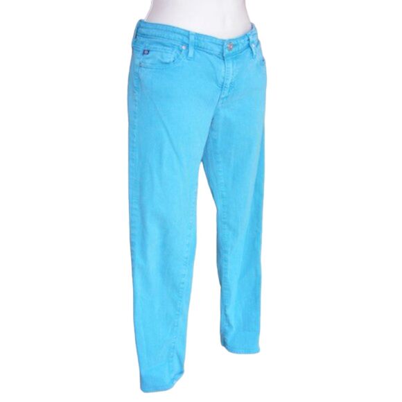 AG ADRIANO GOLDSCHMIED Stevie Ankle Jeans, 28 Teal/Blue-green, Stretch - Picture 3 of 9